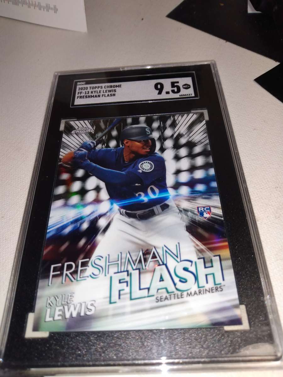2020 Topps Chrome Kyle Lewis freshman flash grated 95