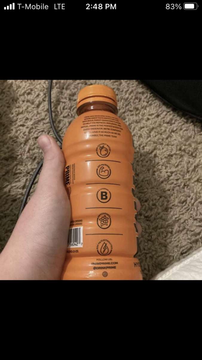 Empty Prime Bottle Orange