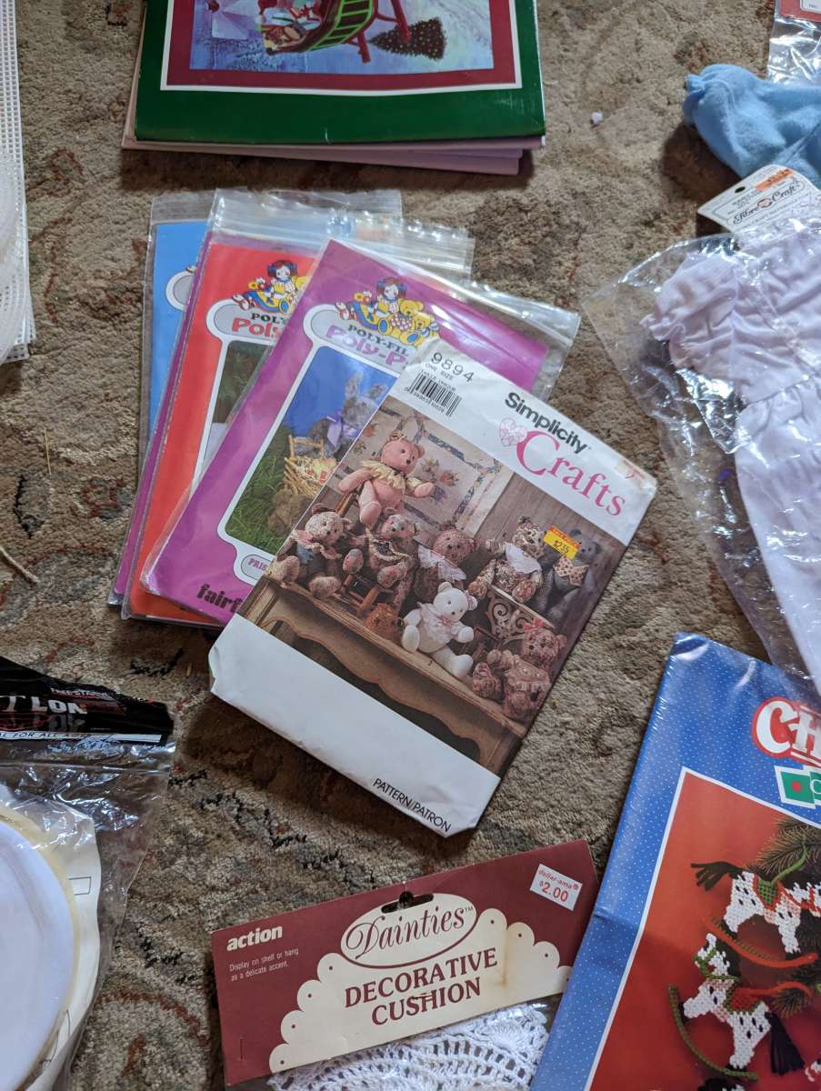 box of craft supplies