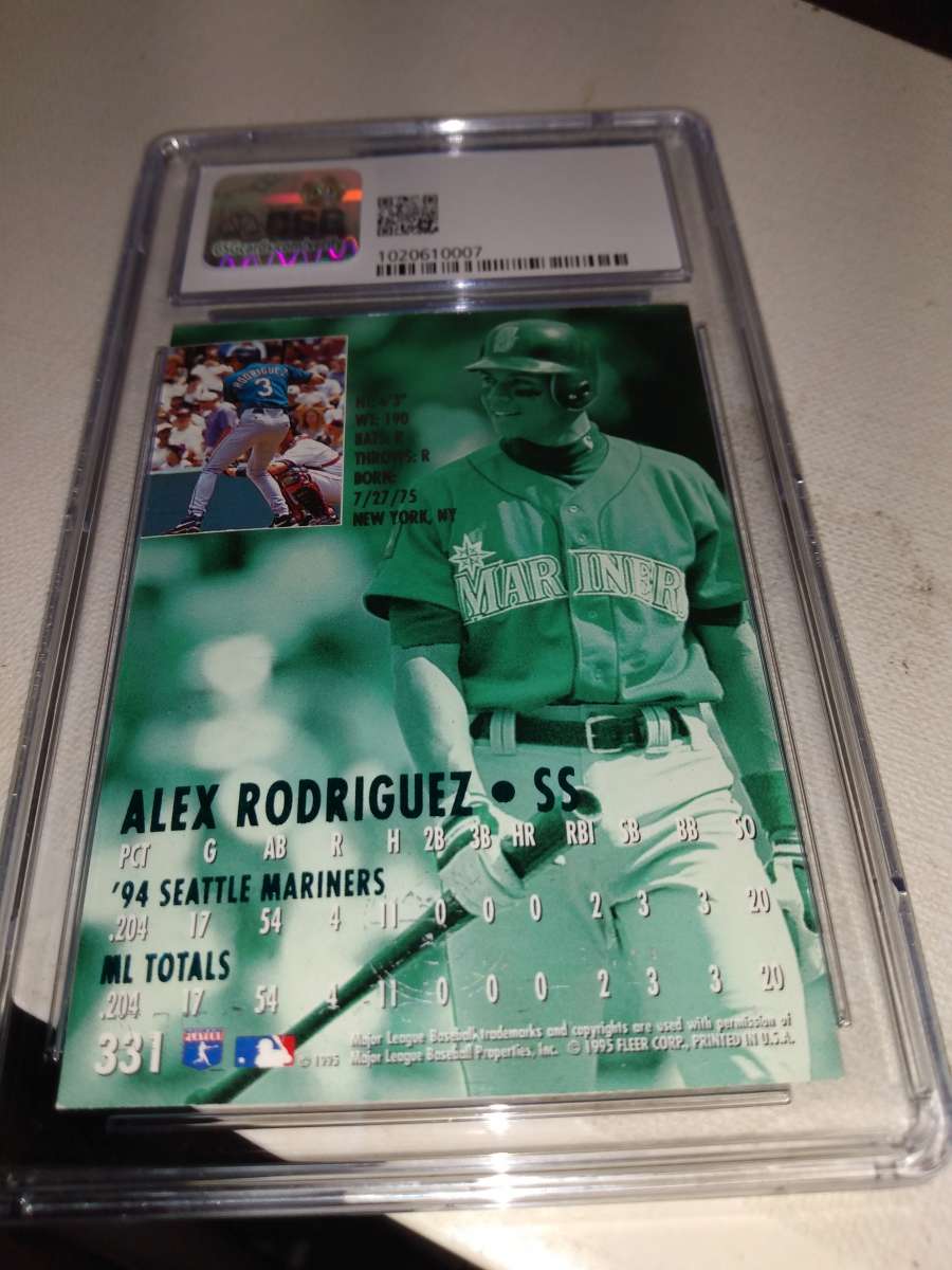 CSG 7 graded 1995 ultra golden medallion Alex Rodriguez rook