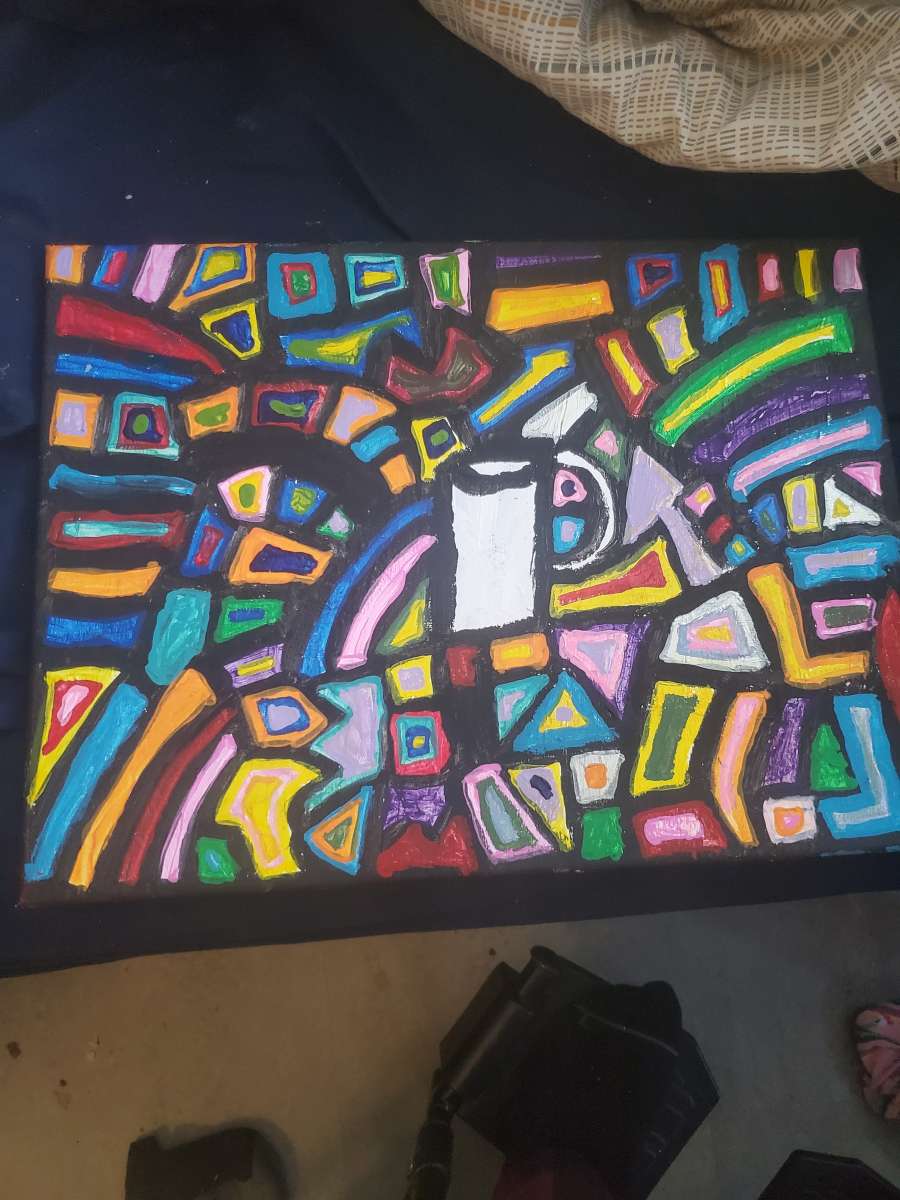 Coffee Time Abstract Original Painting