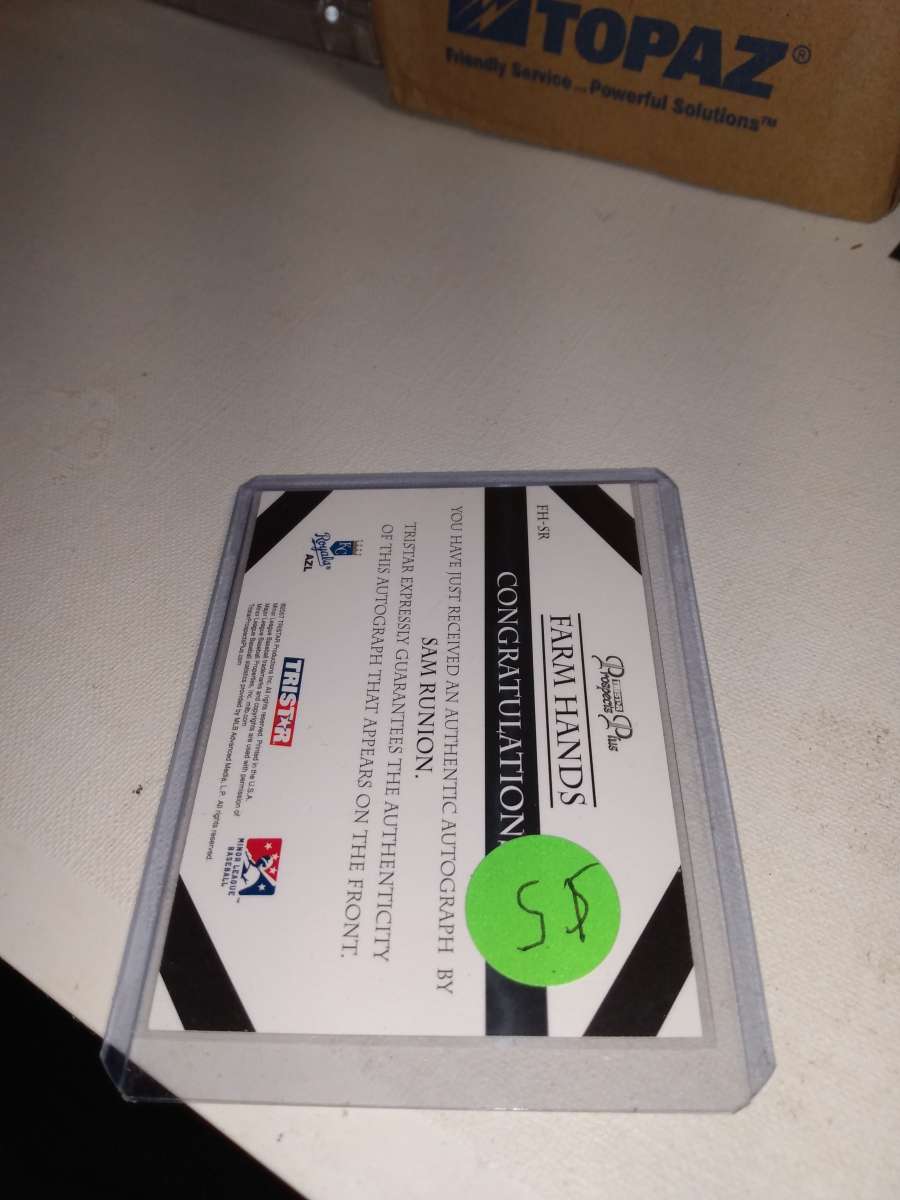 2007 TriStar farm hands Sam Runion autograph