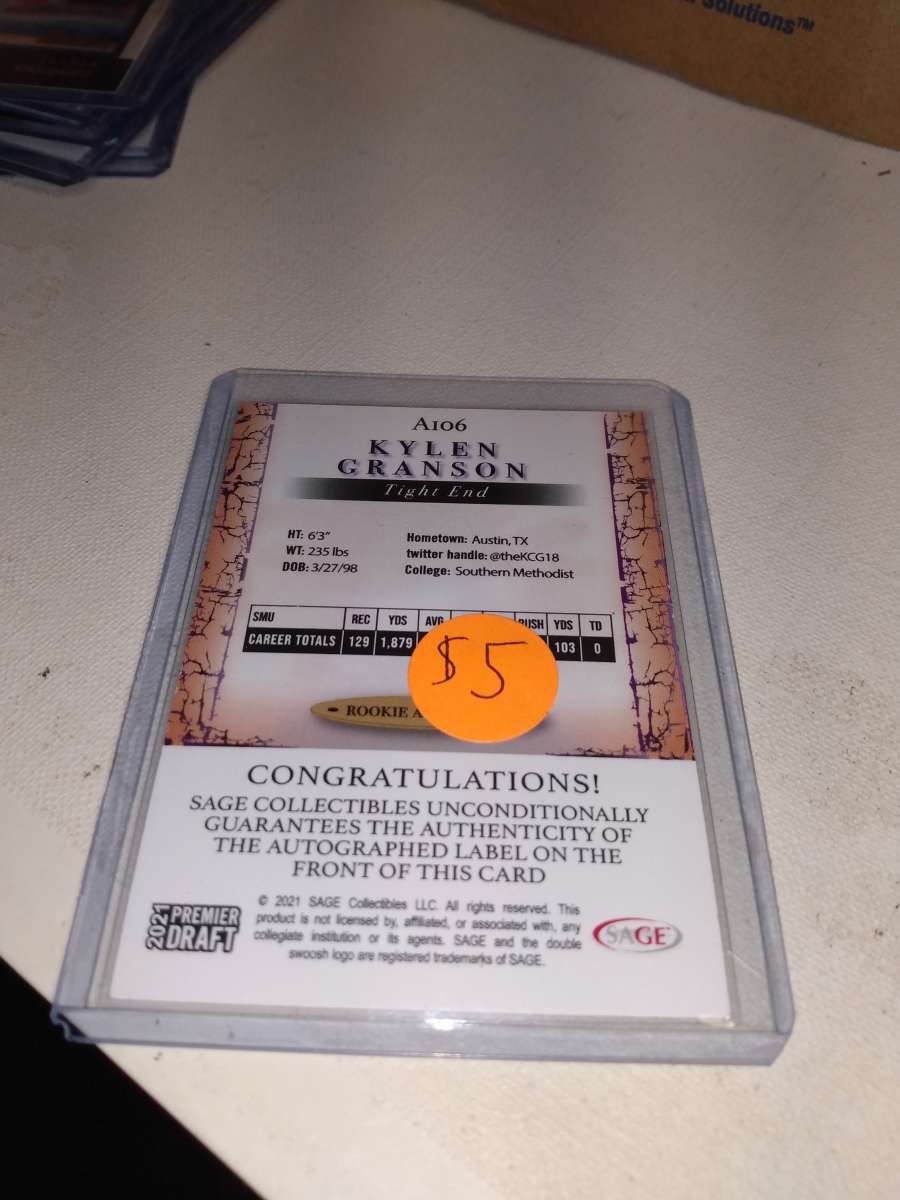 2021 draft sage kylen granson