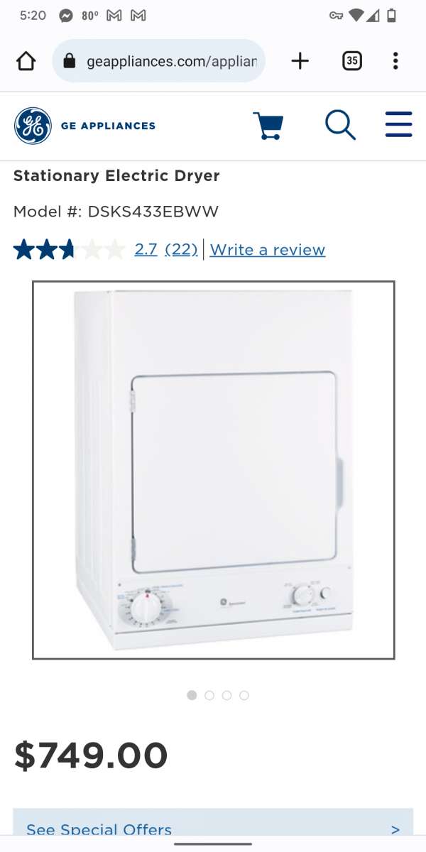 General Electric Washer and Dryer