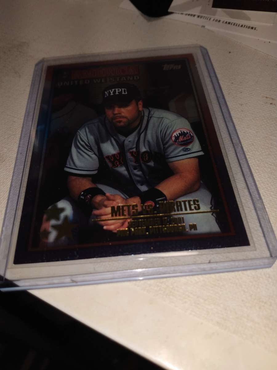 2001 tops September 17th 2001 PNC Park Mike Piazza