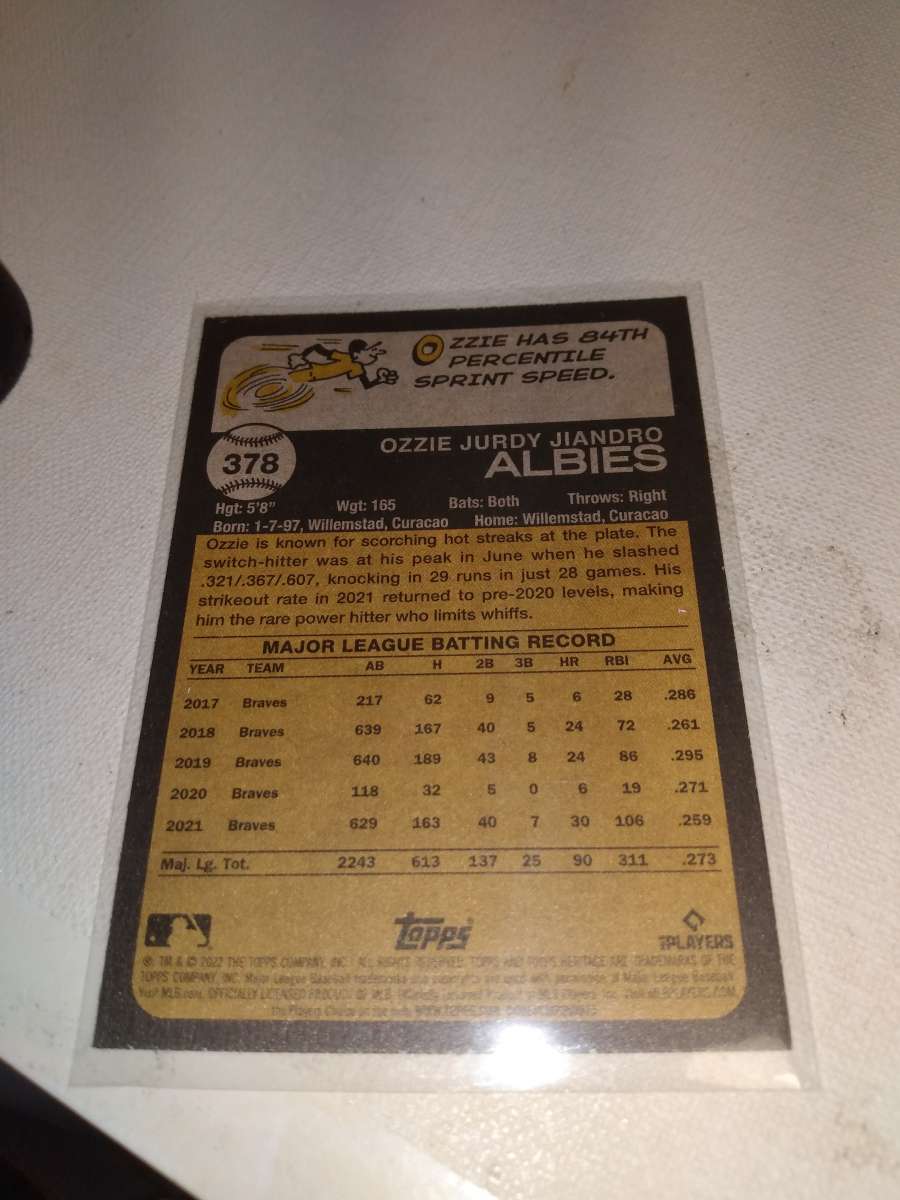 2022 Topps heritage Ozzy Albies