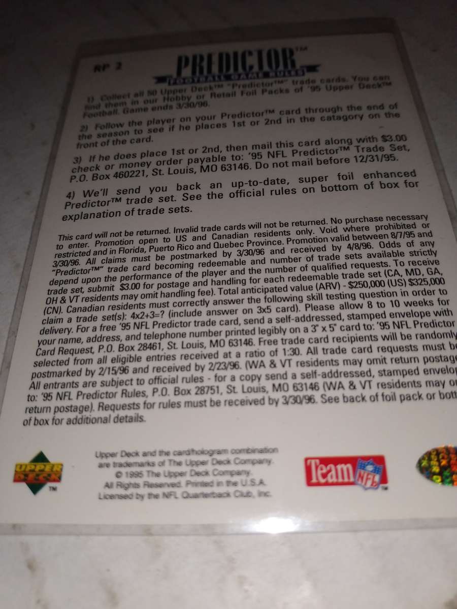 1995 upper deck Steve Young