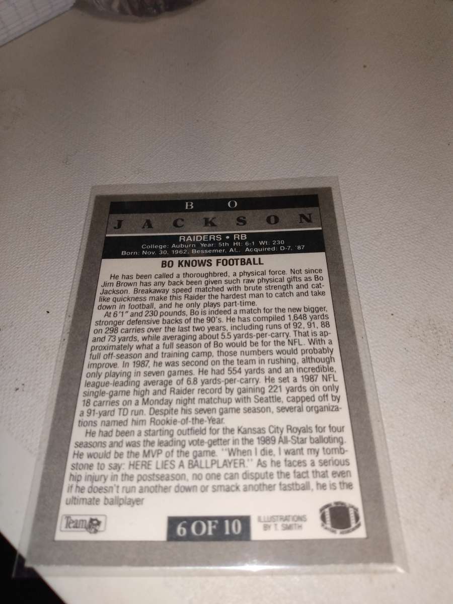 199 1 Fleer Bo Jackson