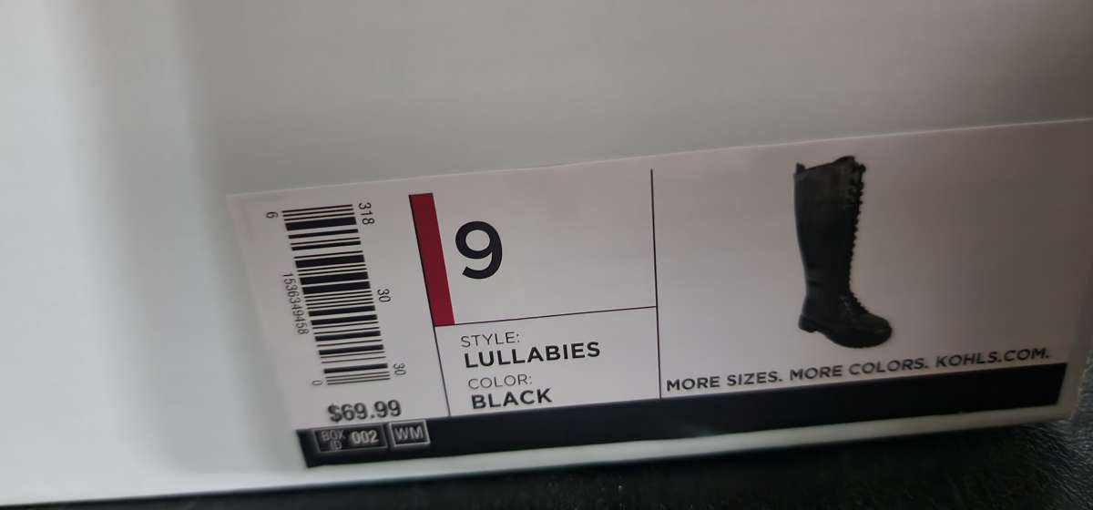 Black Tall Boots Size 9