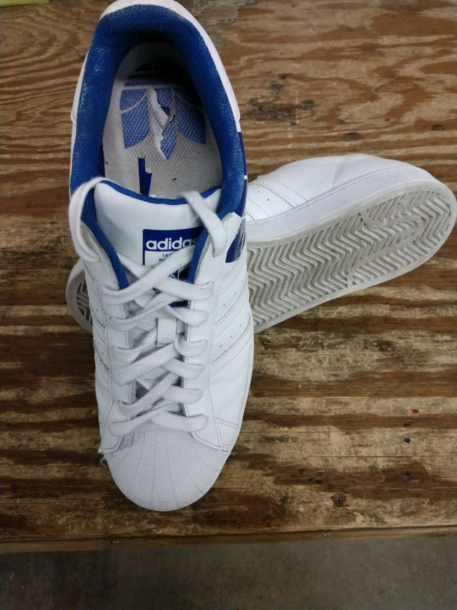 Cloud white royal blue adidas