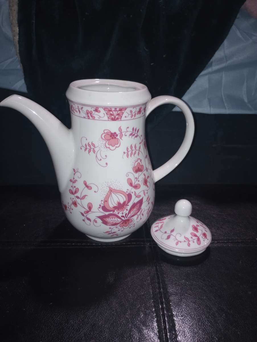 Vintage Kahla  Made in GDR East Germany  Coffee Pot  Pink Fl