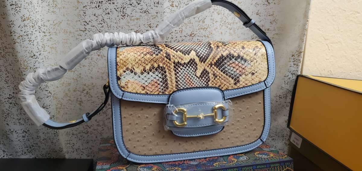 GG blue shoulder bag