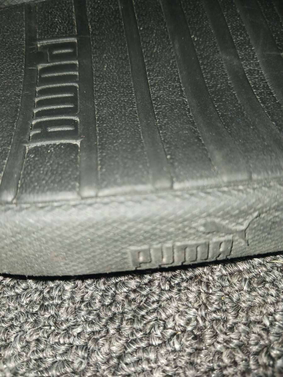 Forest Green and Black Puma Slides