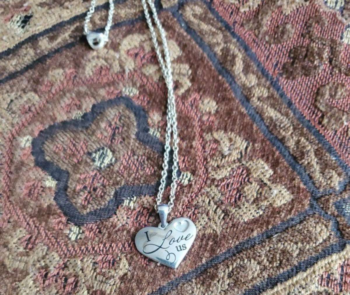 I Love Us Heart Shaped Necklace