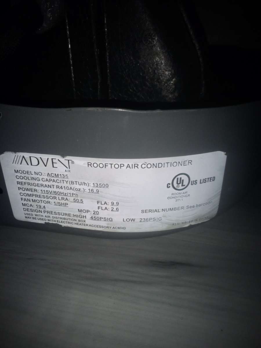 advent ductless Air conditioner and ceiling fan hook up