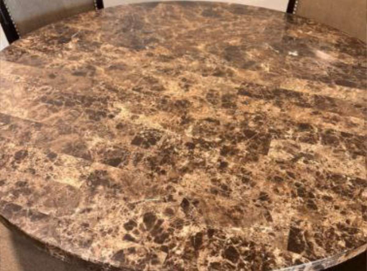 Marble table with chairs