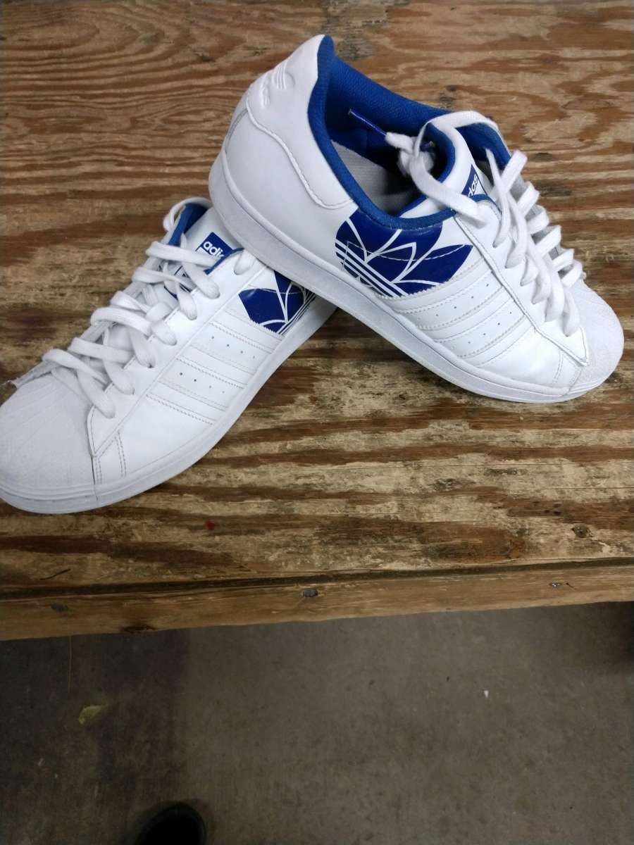 Cloud white royal blue adidas