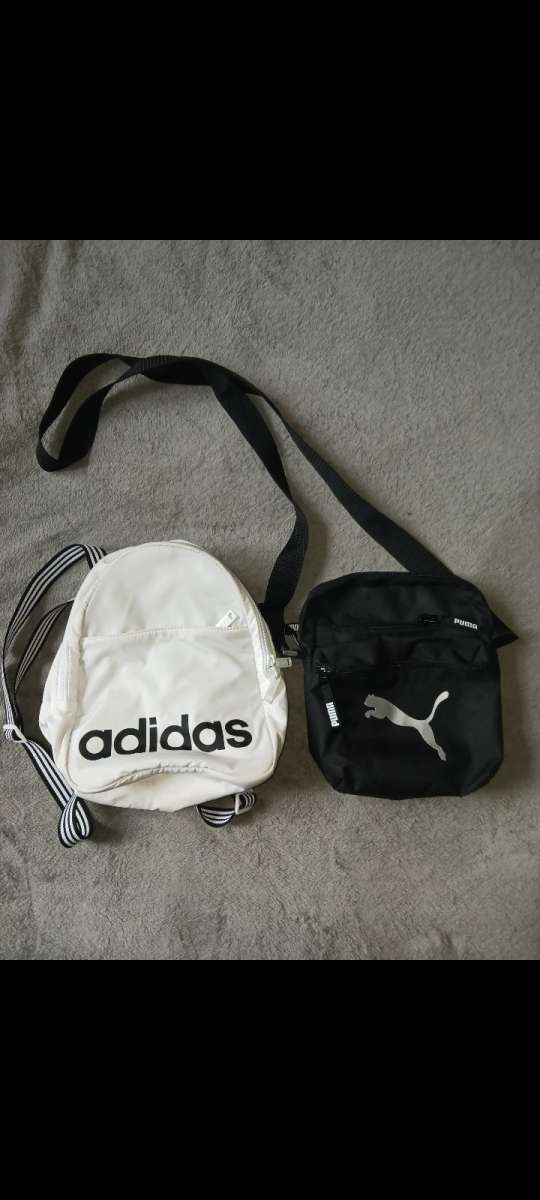 Puma Messenger Bag and Adidas Backpack Bundle