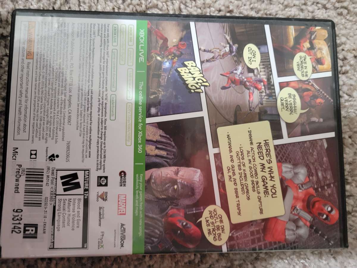 deadpool xbox 360