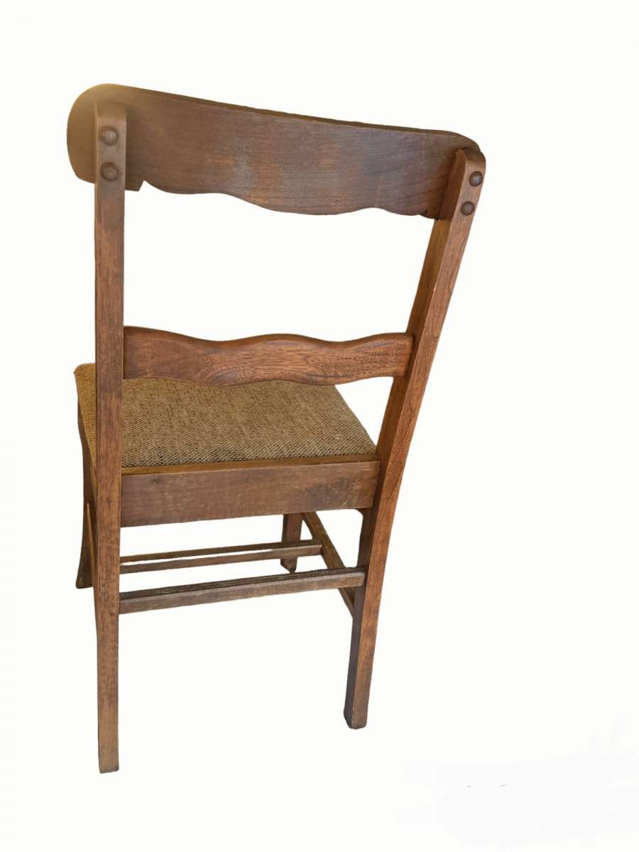 Vintage Ladderback Walnut Dining Chair