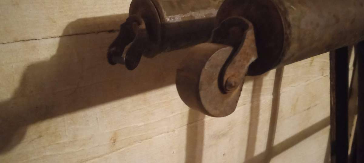 antique cast iron bed frame with rails