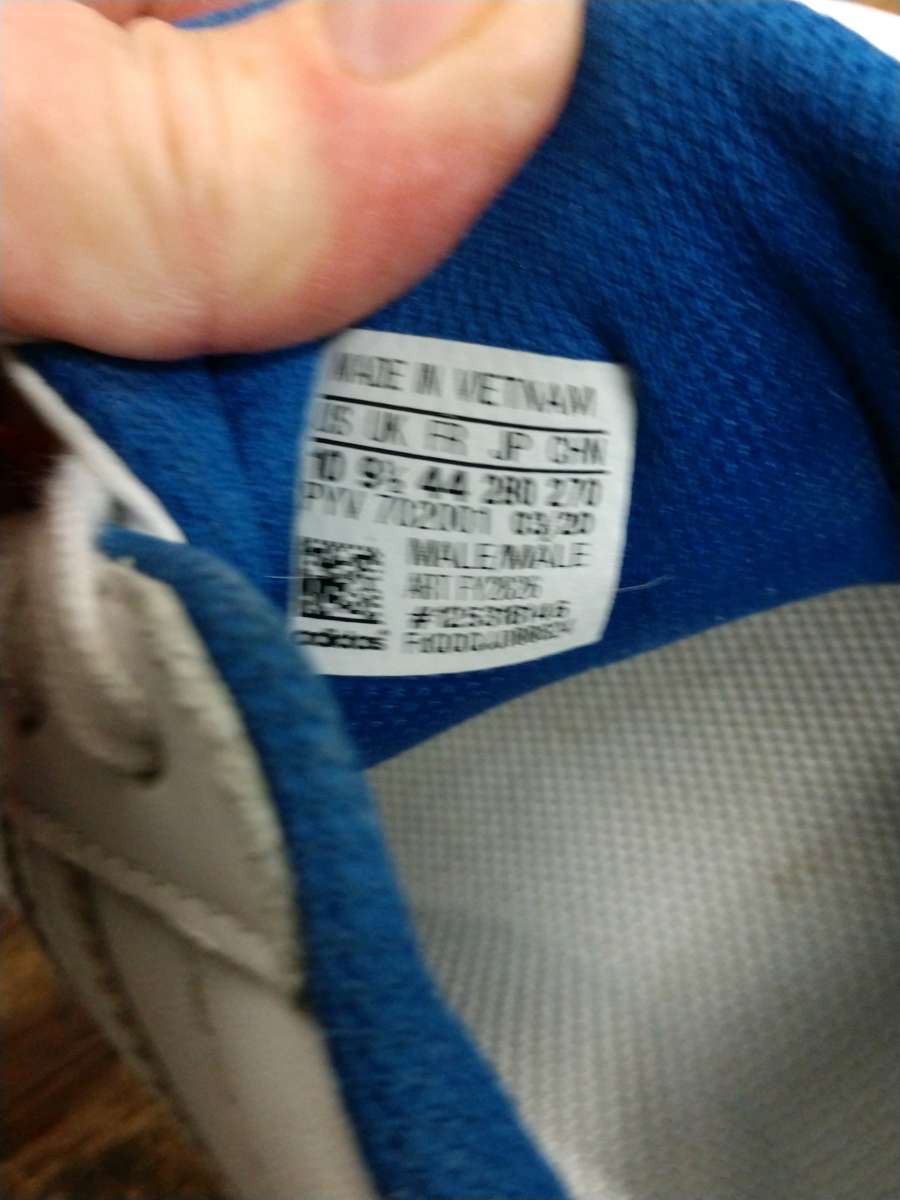 Cloud white royal blue adidas