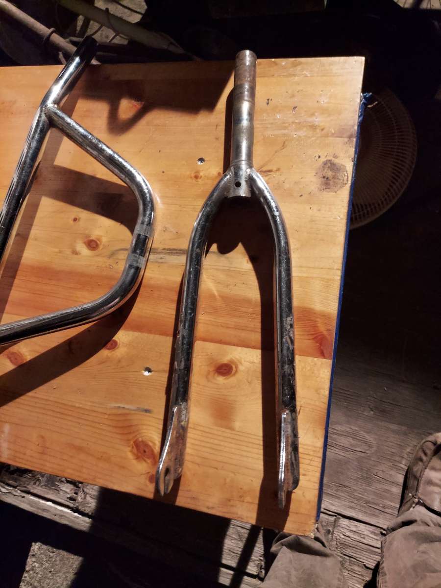 bmx handle bars and redline mini forks