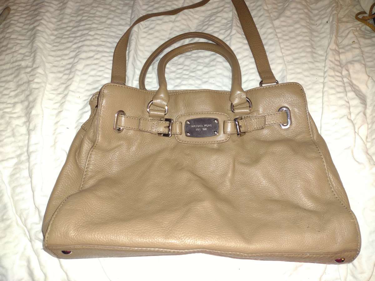 Michael Kors womens leather Hamilton beltedtote bag
