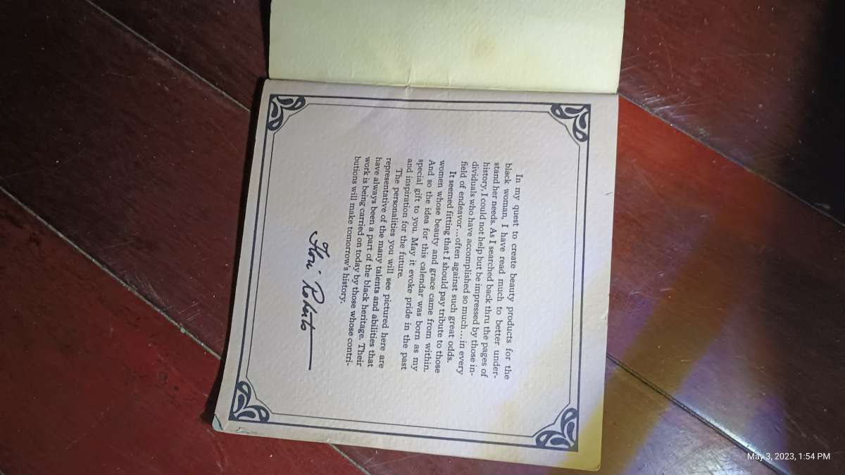 vintage 1970 great women from black history calendar booklet