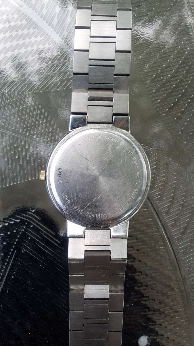 Womens Bulova Quartz 2 Tone Watch Silver and Gold