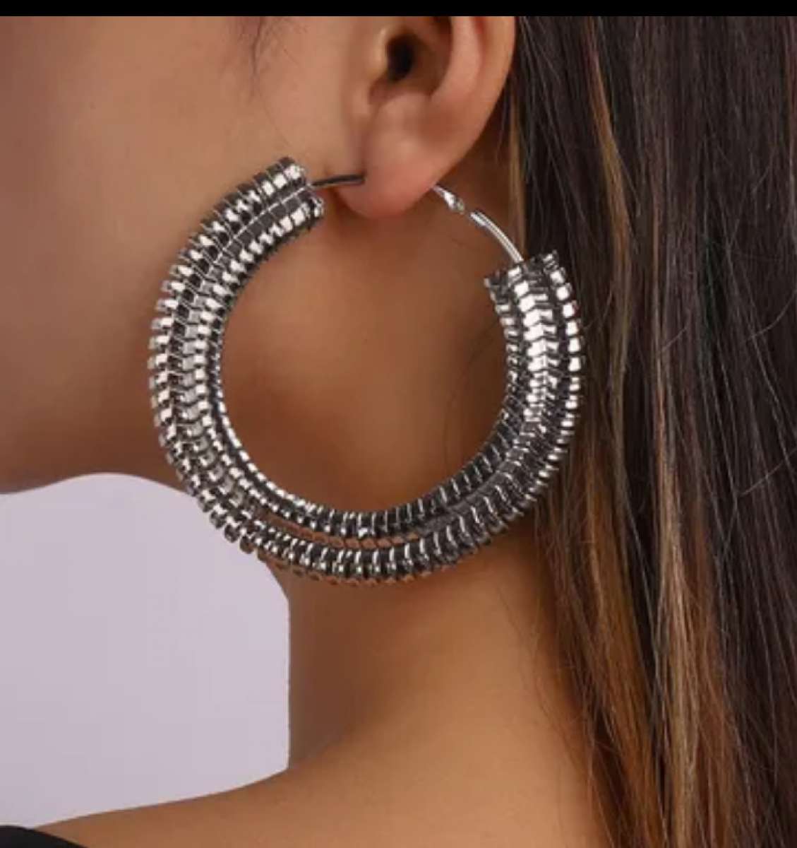 earrings silver hoop