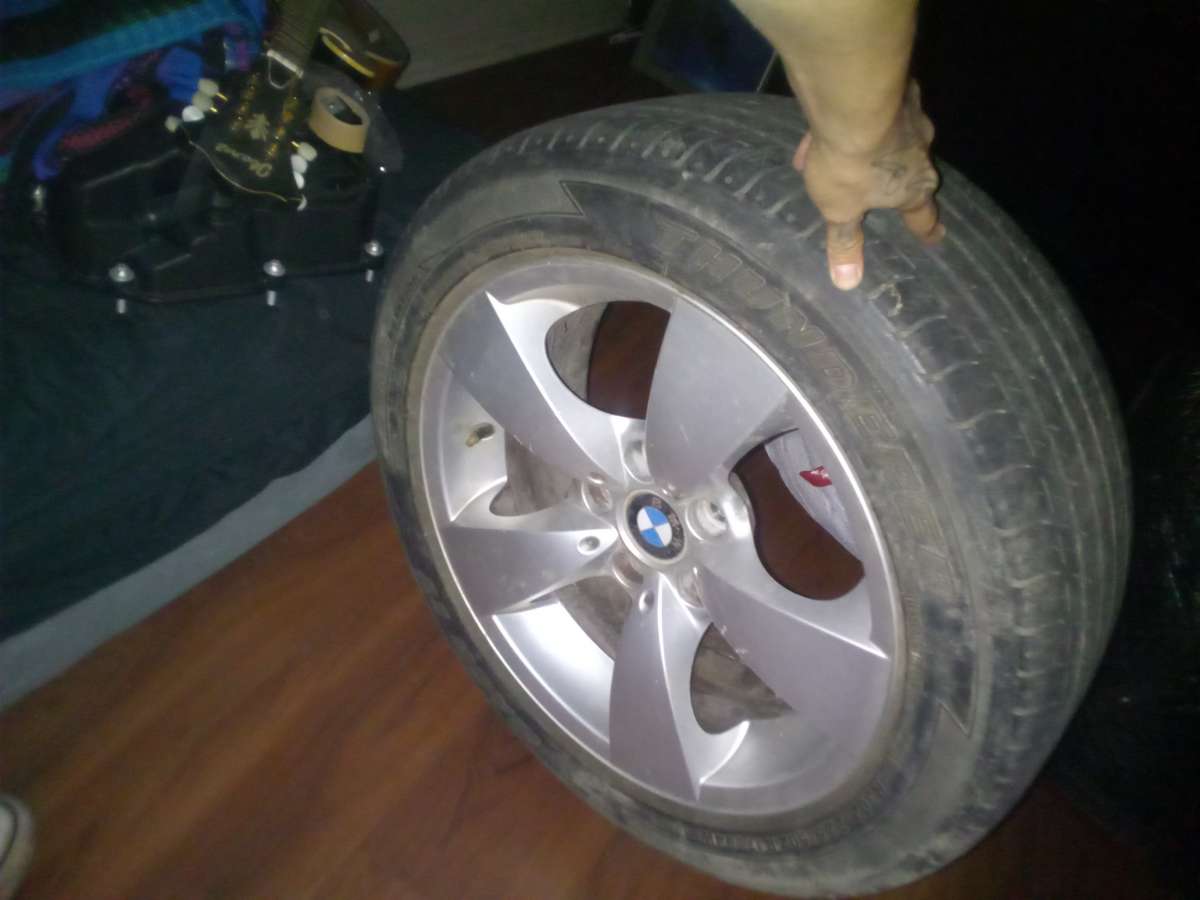 BMW tire and rim