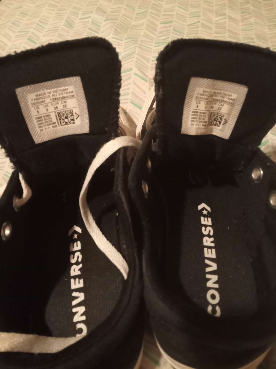 black and white converse