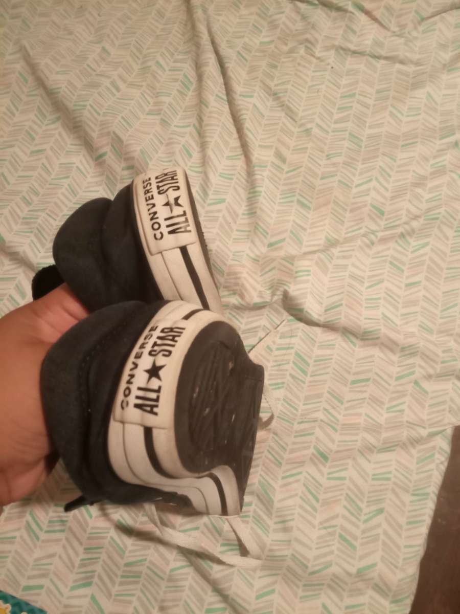 black and white converse