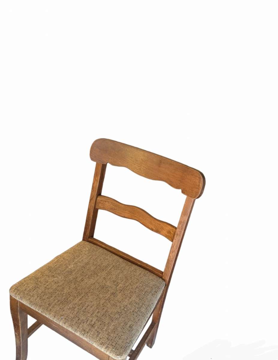 Vintage Ladderback Walnut Dining Chair