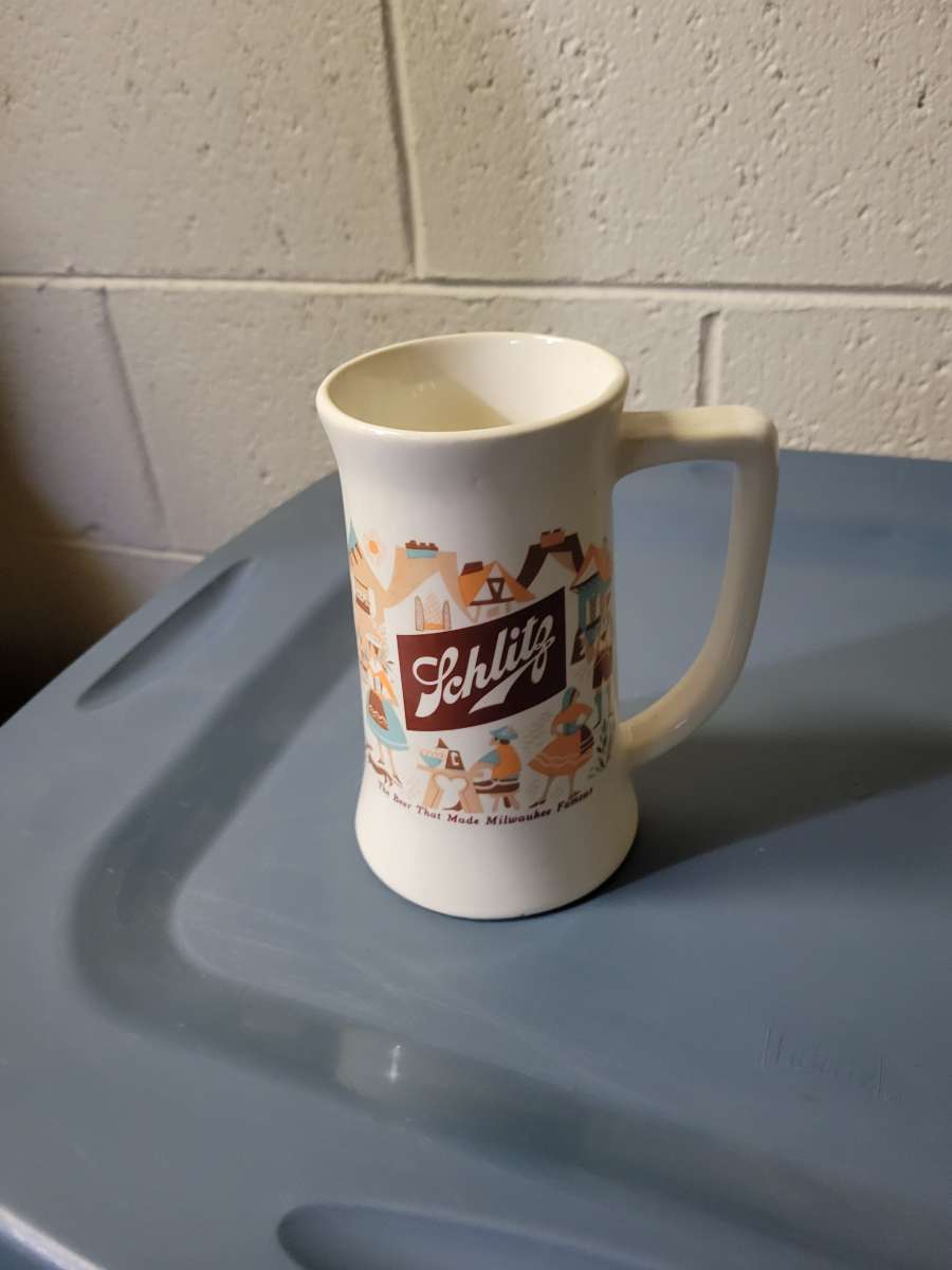 schlitz ceramic mug