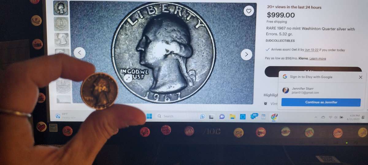 RARE 1967 no mint Quarter with errors and die