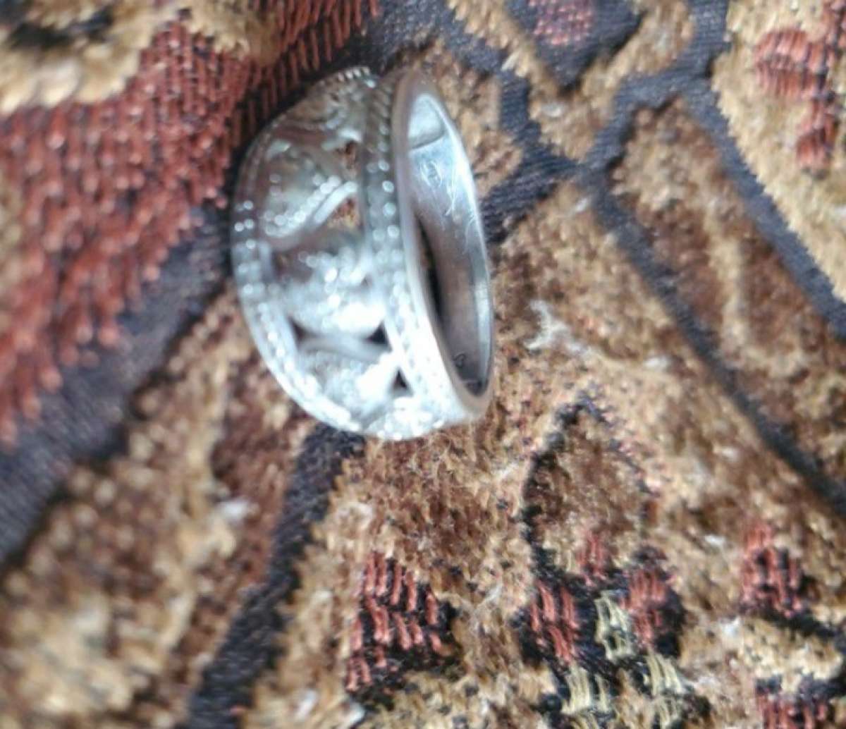 Sterling Silver And White Diamond Ring