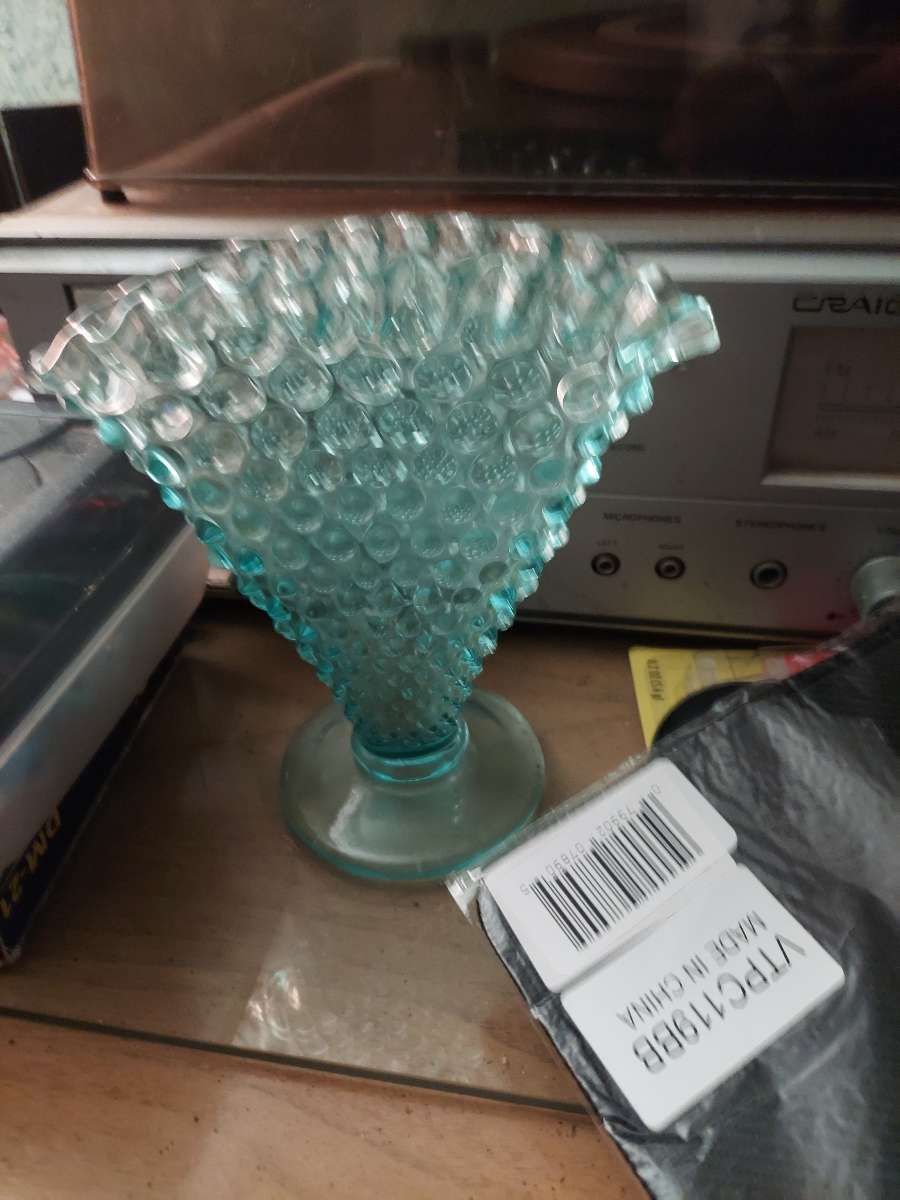 bubbled glass vase