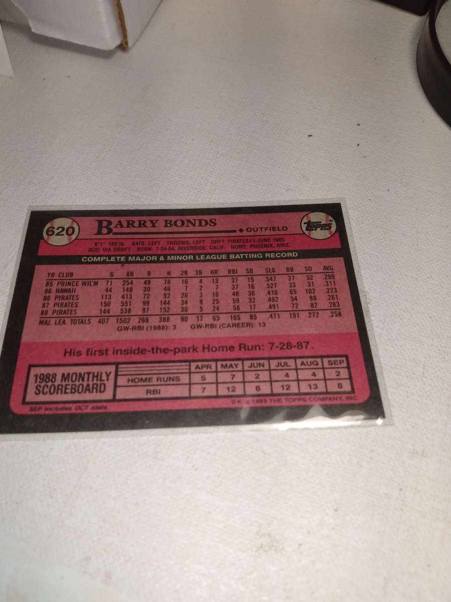 1989 Topps Barry bonds