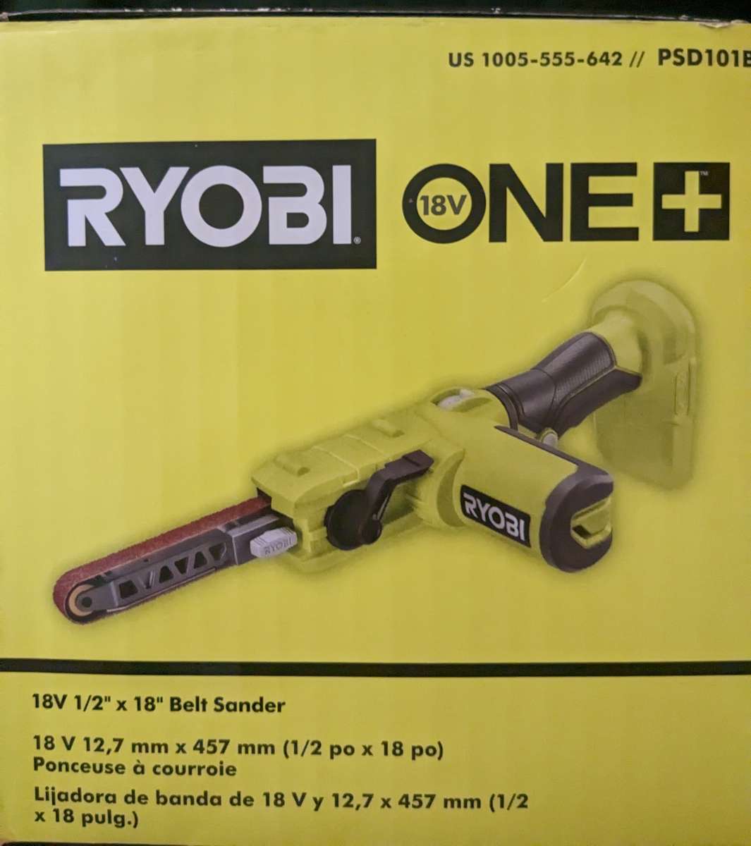 BRAND NEW Ryobi Two 4ah Batteries W Charger and Belt Sander