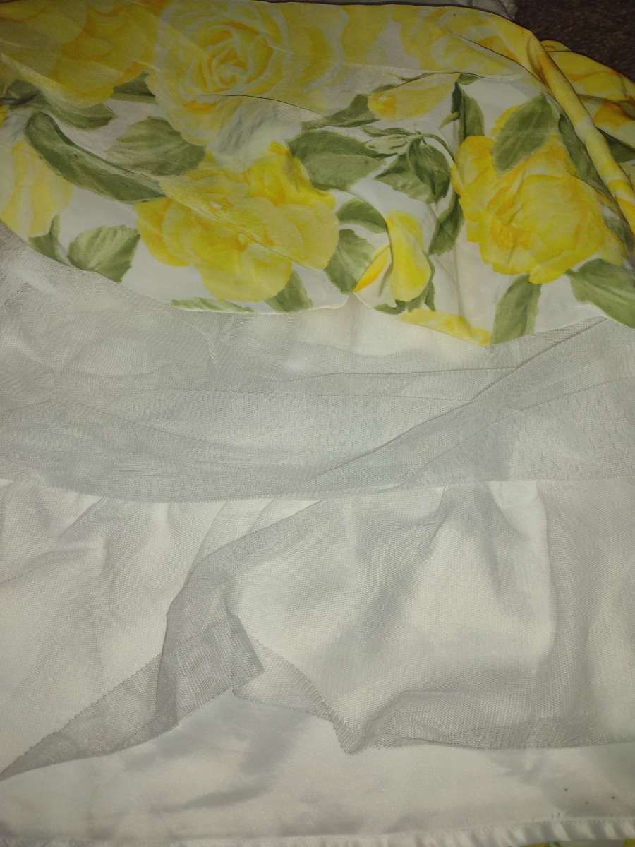 yellow and white flower dress