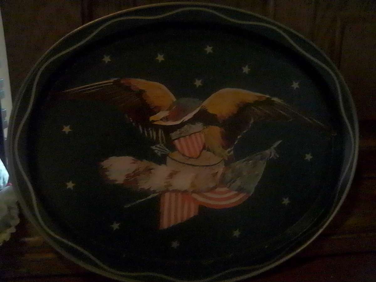 vintage Stars and stripes eagle platter