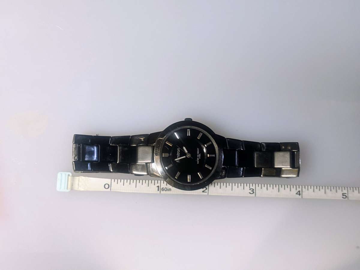 Armitron Mens Wrist Watch Black Stainless Stee201863DG Y121E