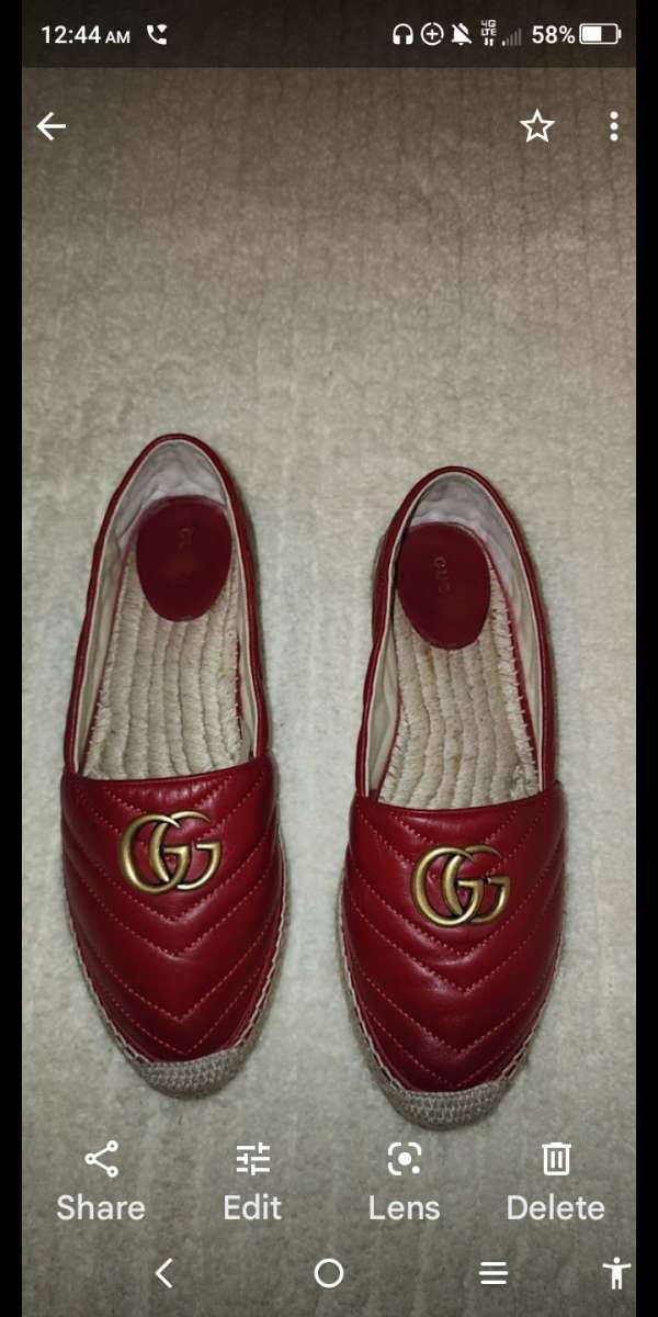 red Gucci shoes