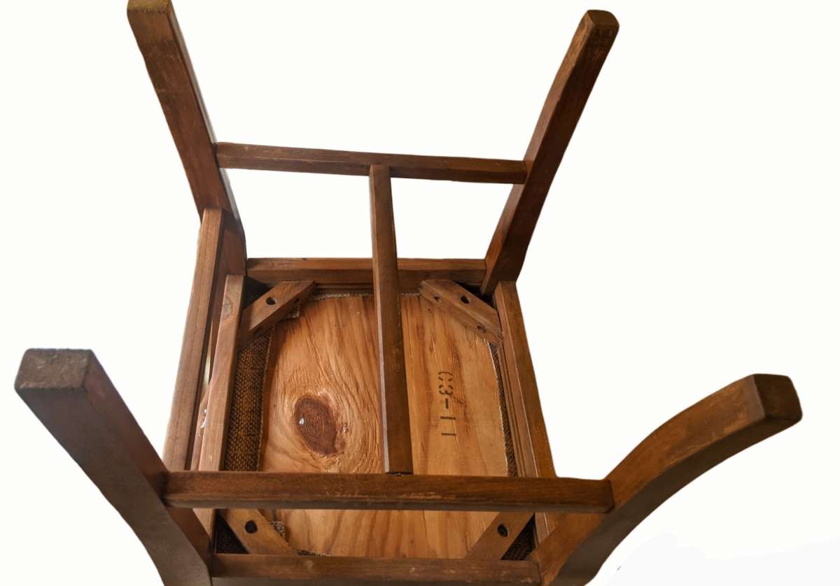 Vintage Ladderback Walnut Dining Chair