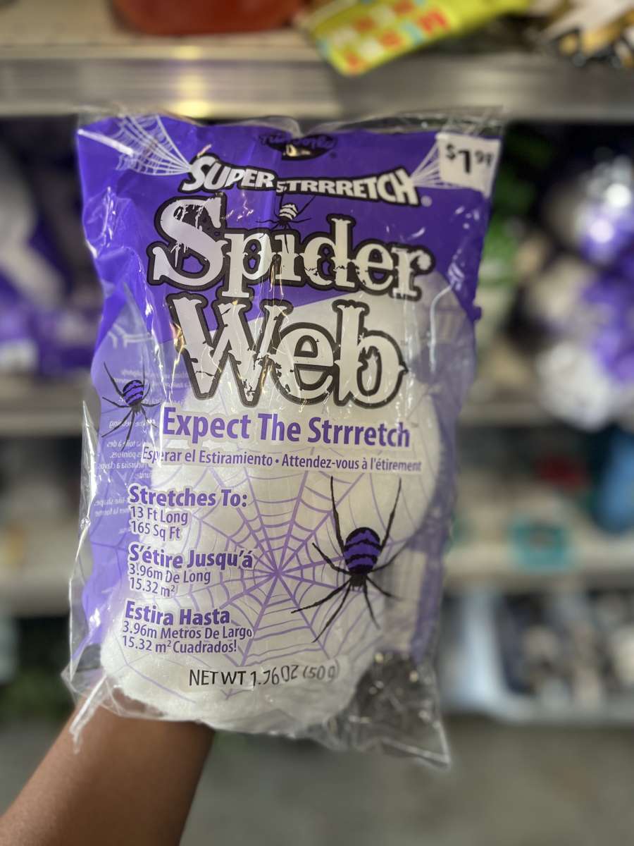 glow in the dark spider web