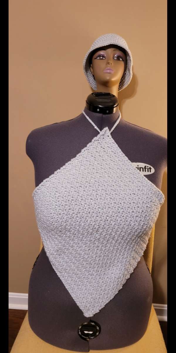 Handmade Crochet Halter Tops and Bucket Hats