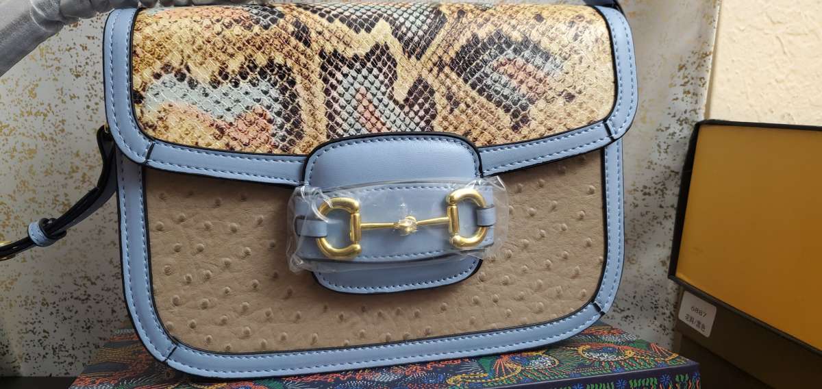 GG blue shoulder bag