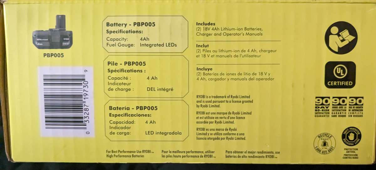 BRAND NEW Ryobi Two 4ah Batteries W Charger and Belt Sander